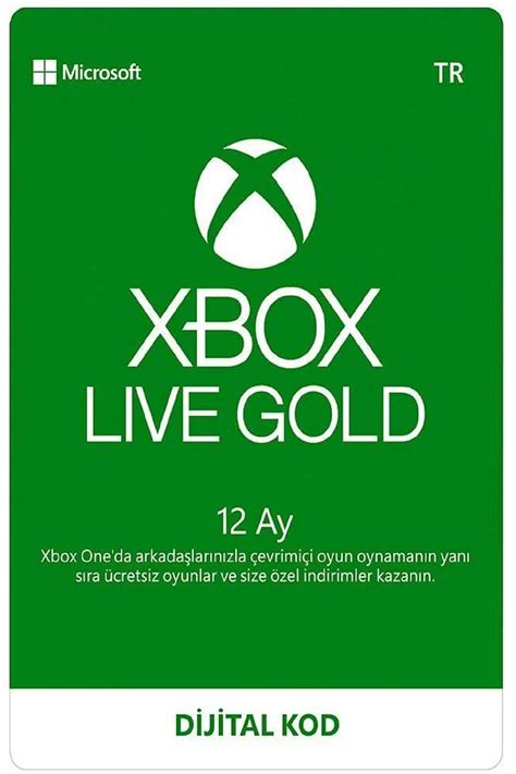 Xbox live 12 aylık gold üyelik